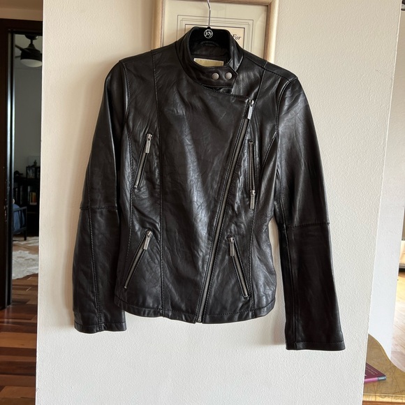 Michael Kors black leather jacket - NWOT - Picture 1 of 7
